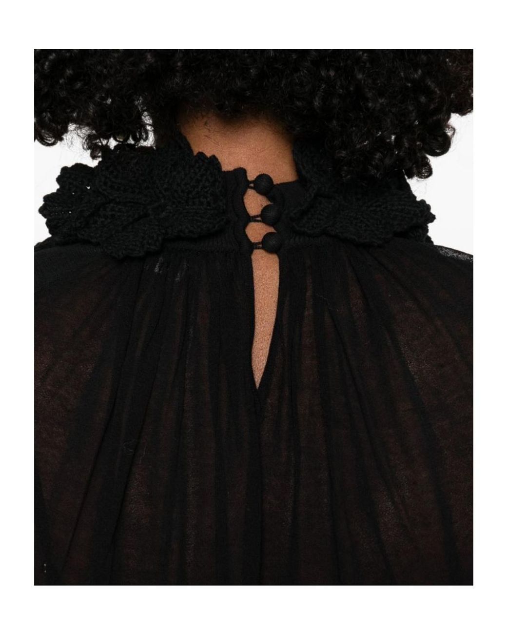 Zimmermann Black Long-Sleeved Blouse