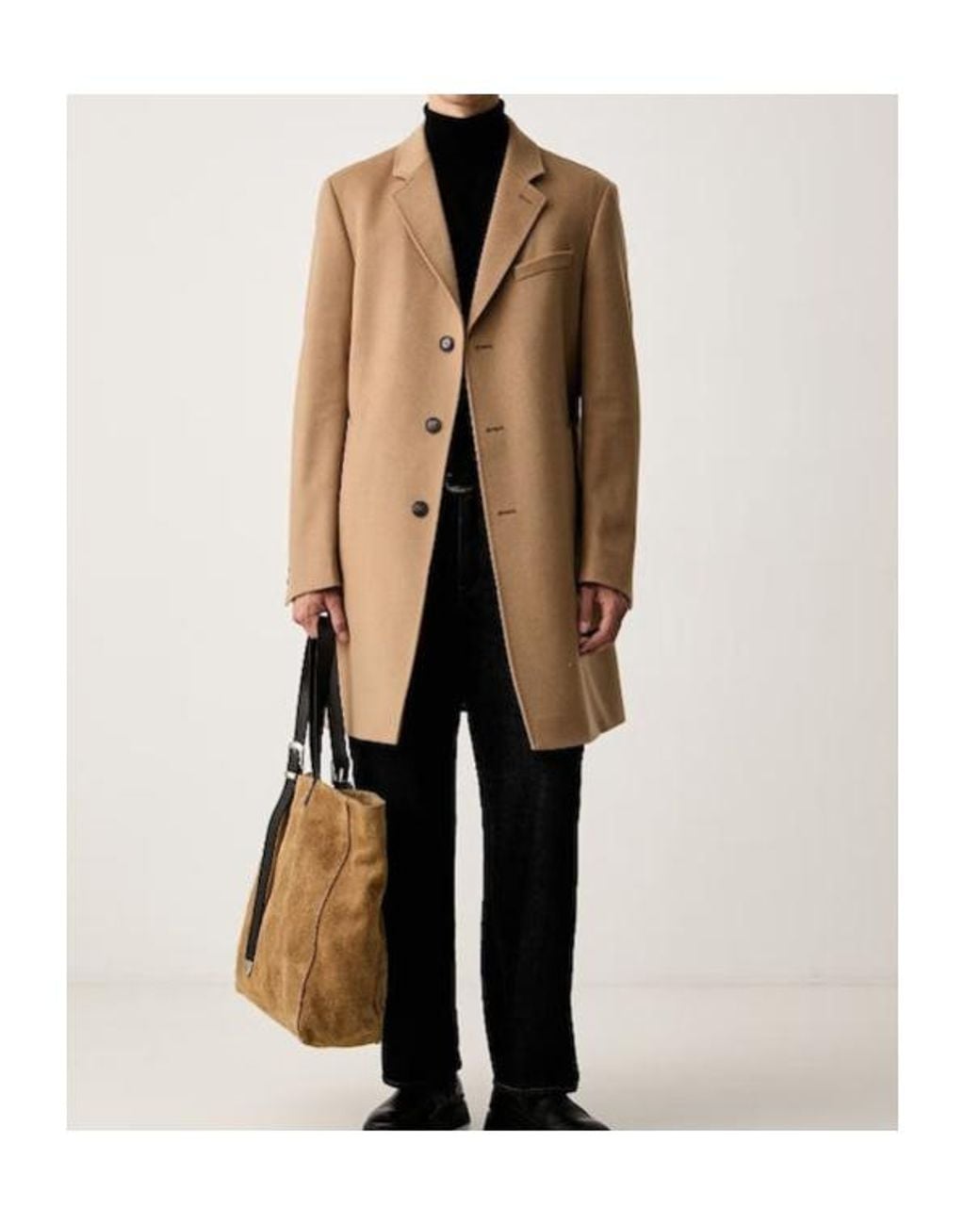 Boss Natural Slim-Fit Formal Wool Coat With Cashmere for men