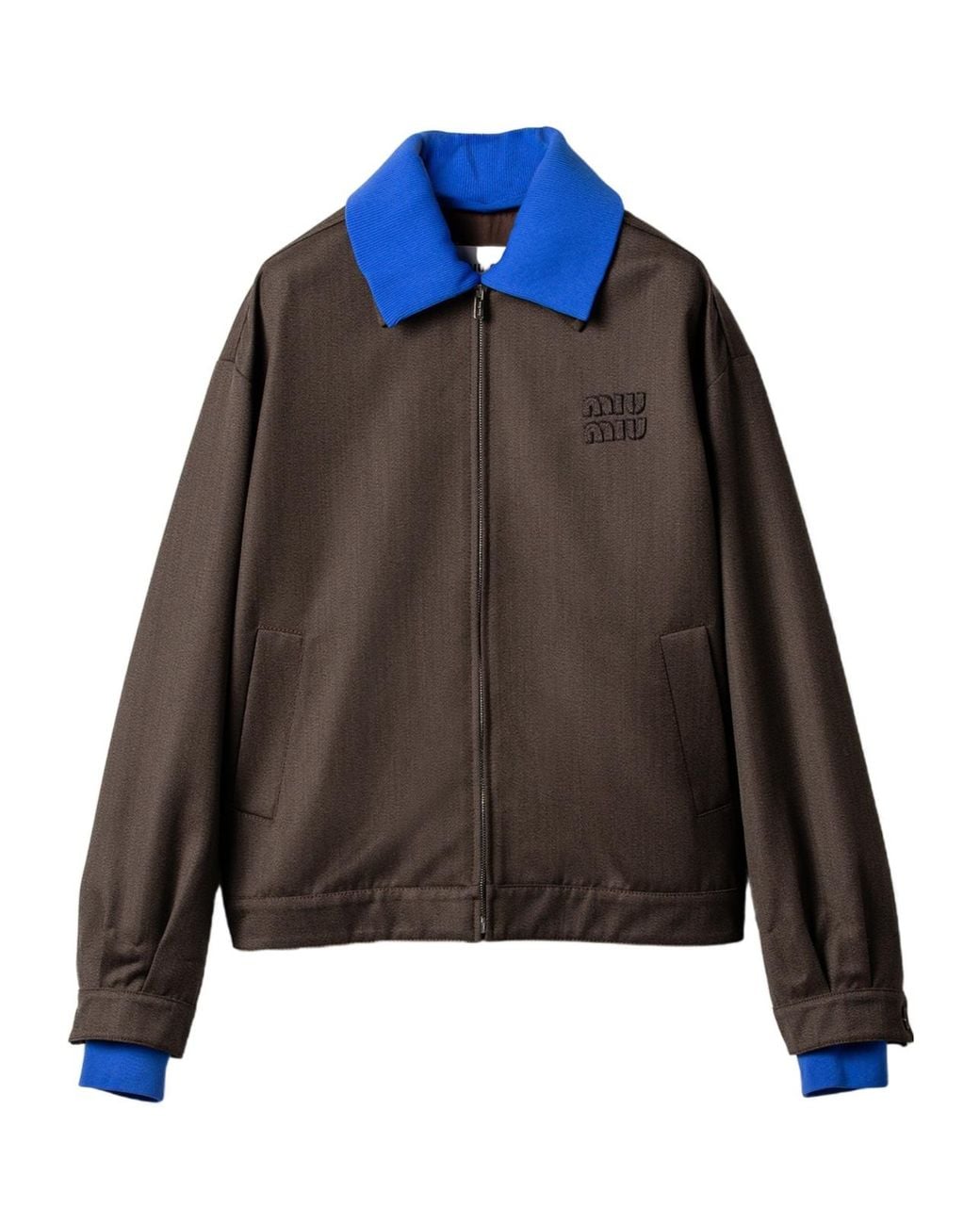 Miu Miu Brown Layered Zipped Jacket