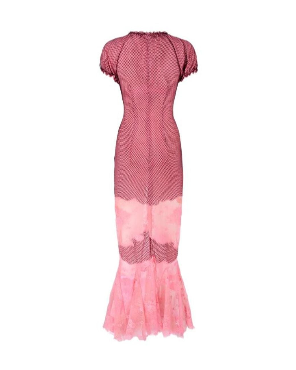 The Attico Pink The Lace Midi Dress