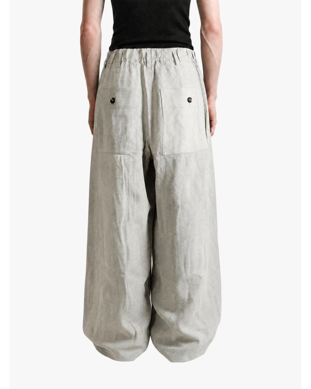 Ziggy Chen Gray Wide Leg Trousers for men