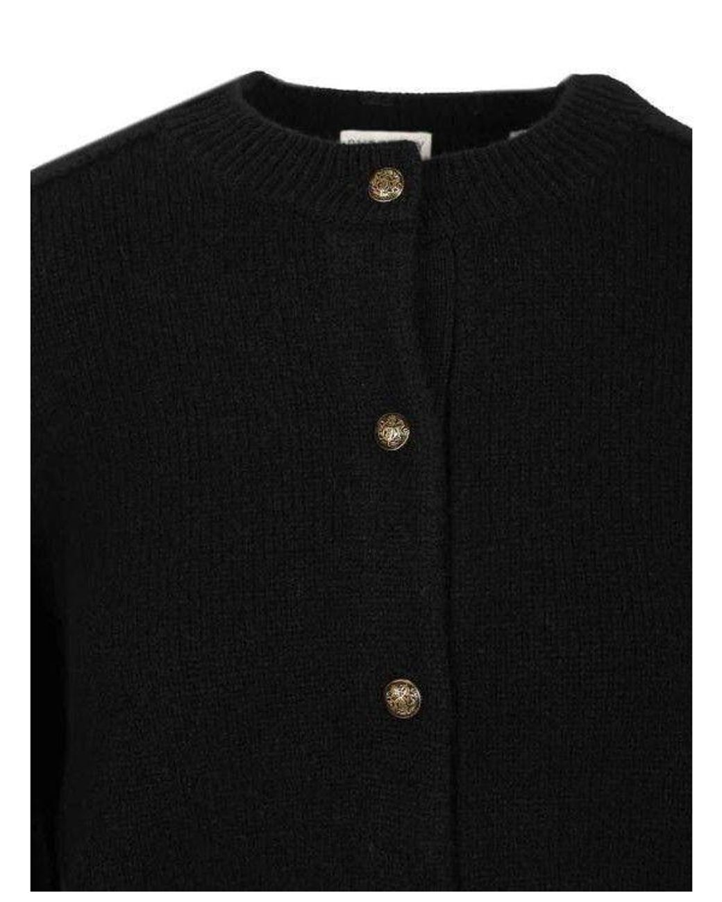 Burberry Black Clara Cashmere Crewneck Cardigan