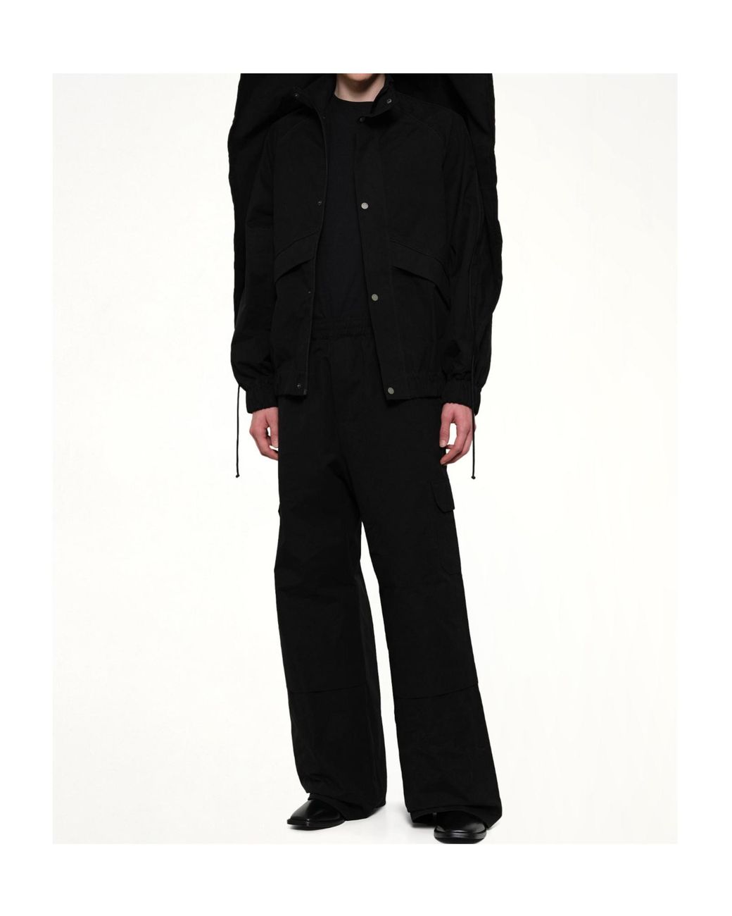 Egonlab Black Fold-Back Casual Jacket for men