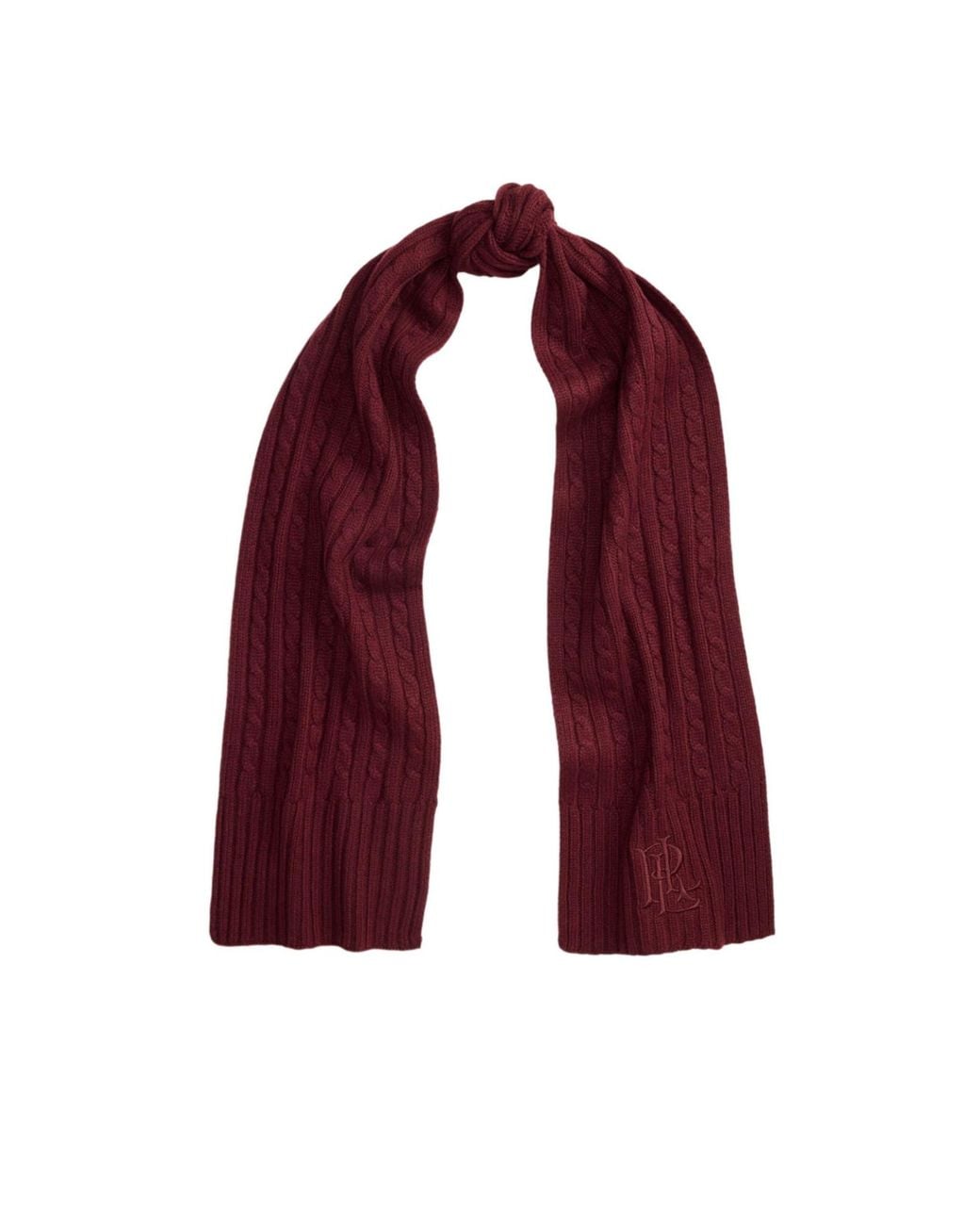 Ralph Lauren White Knitted Long Scarf