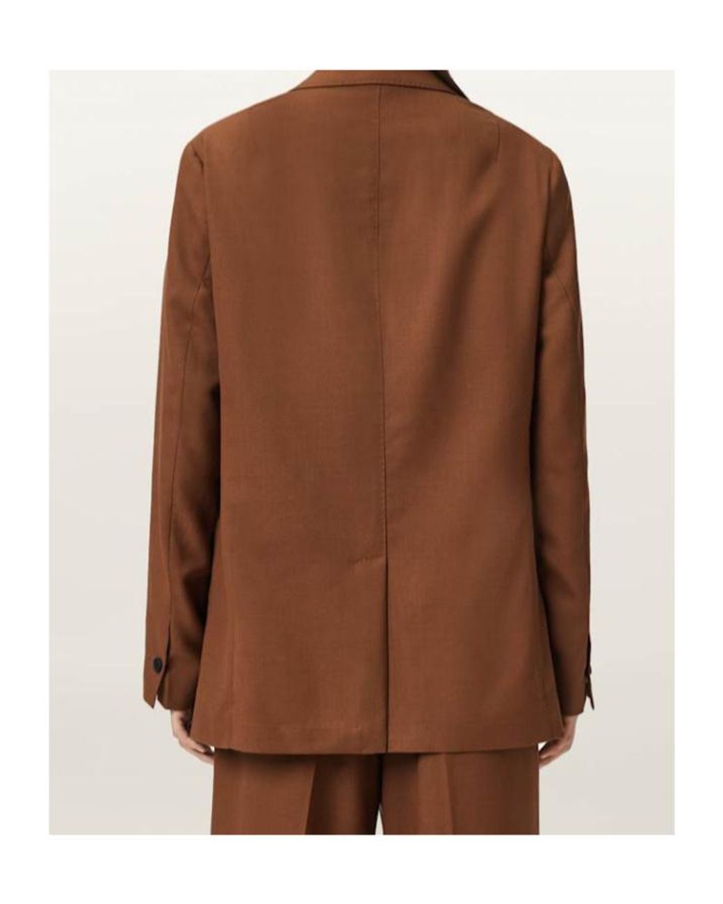 AllSaints Brown Beck Single-Breasted Blazer