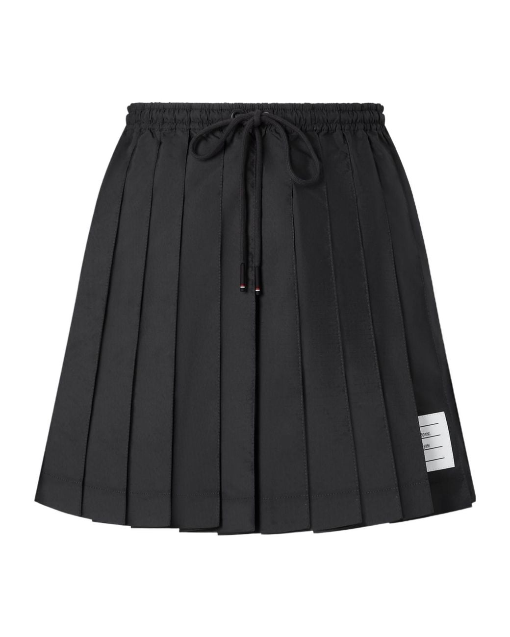 Thom Browne Black Ripstop Pleated Mini Skirt