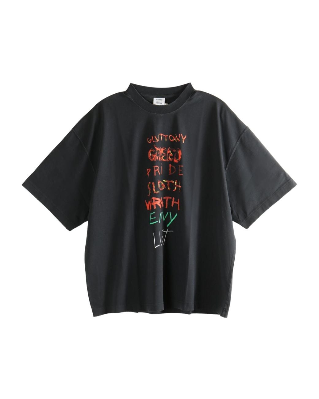 Vetements Black Print T-Shirt for men