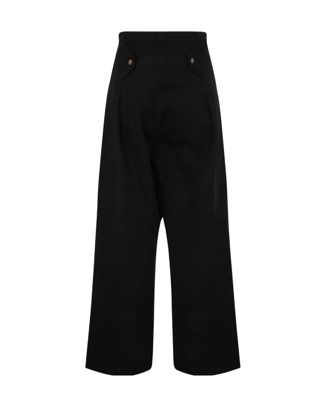 DARKPARK Black Drawstring-Waistband Cotton Trousers