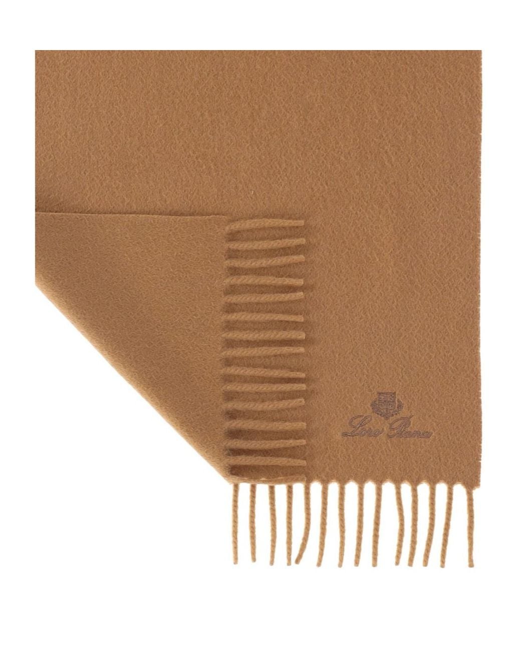 Loro Piana Brown Fringed Scarf for men