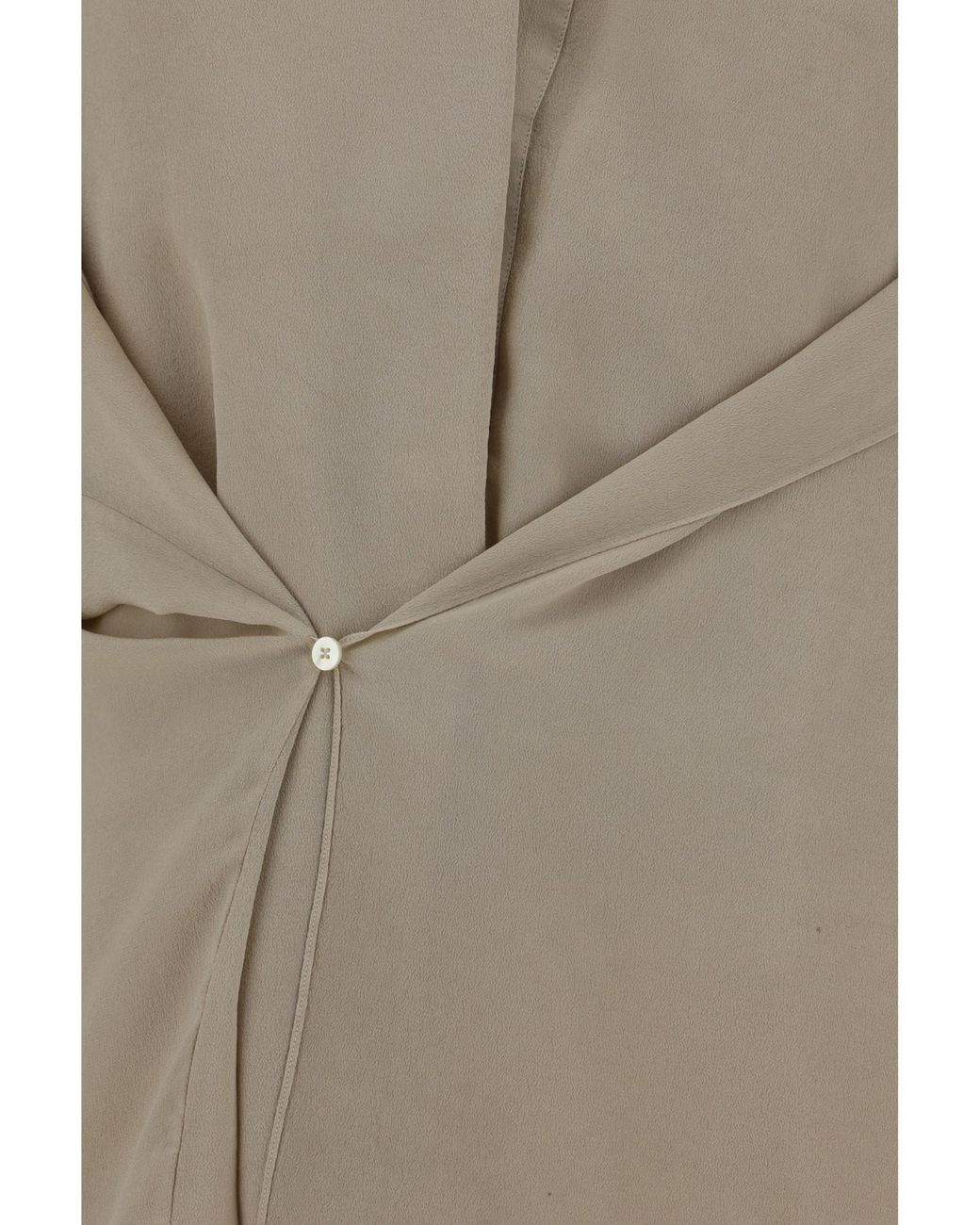 Quira Natural Crepe Silk Shawl Blouse
