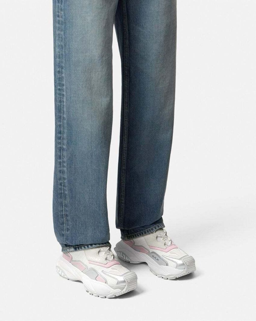 Versace White Mercury M_Vs_04 Lace-Up Sneakers