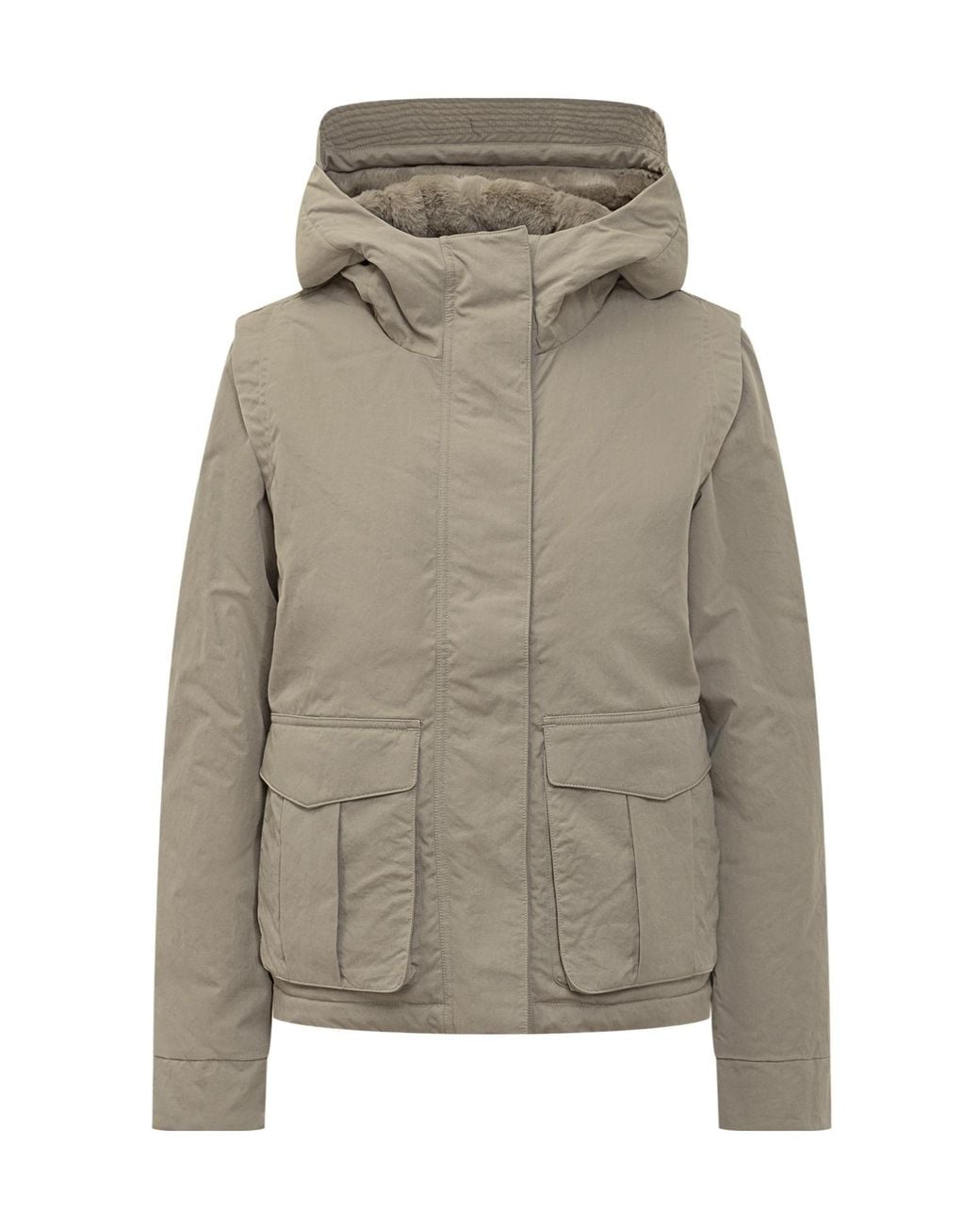 K-Way Gray Ideler Hooded Jacket