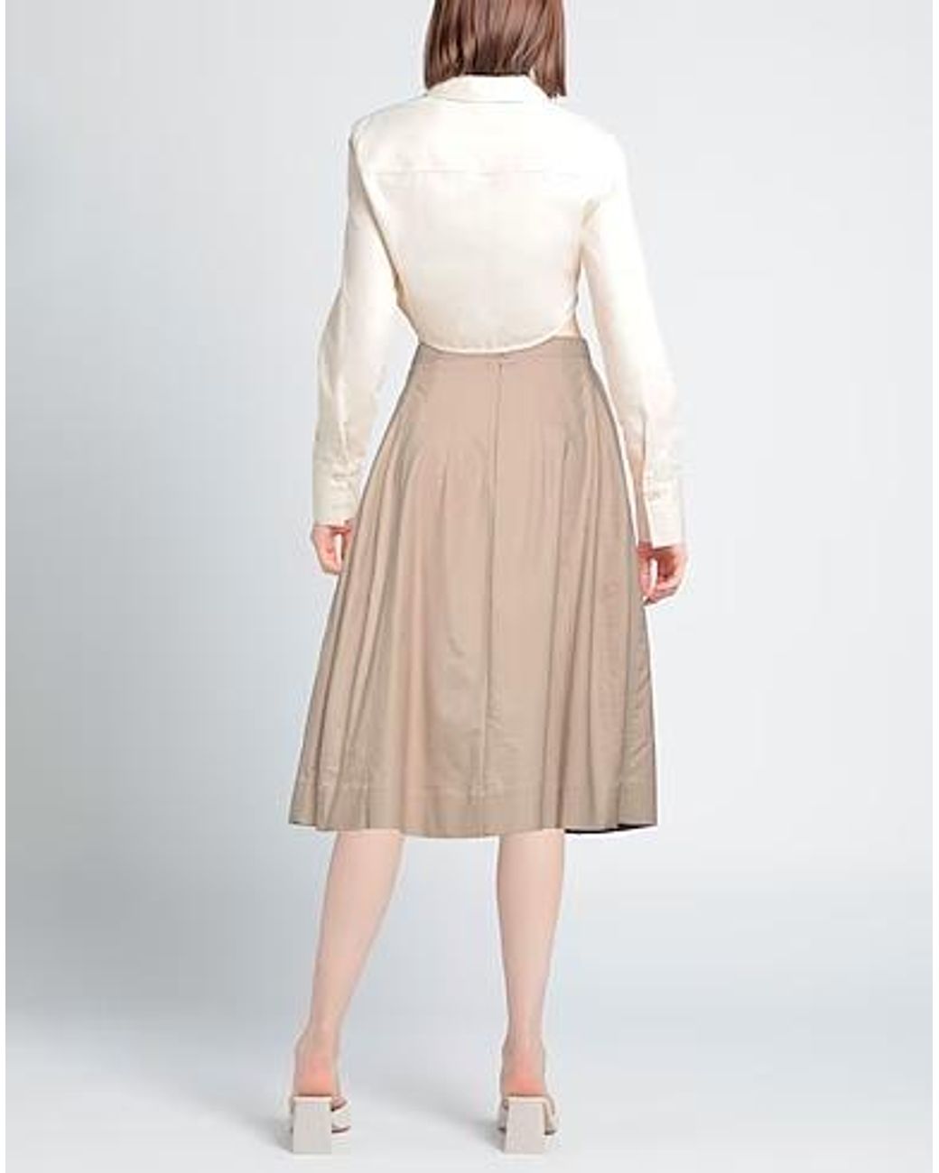 Chloé Natural Minimalist Midi Skirt