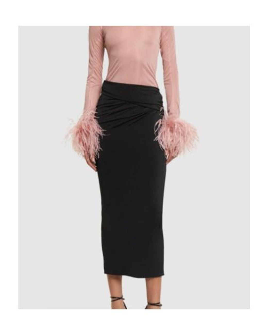 16Arlington Black Berretta Draped Skirt