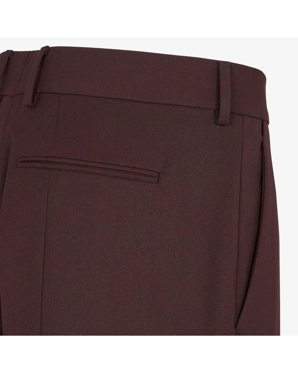 Fendi Purple Burgundy Wool Trousers for men