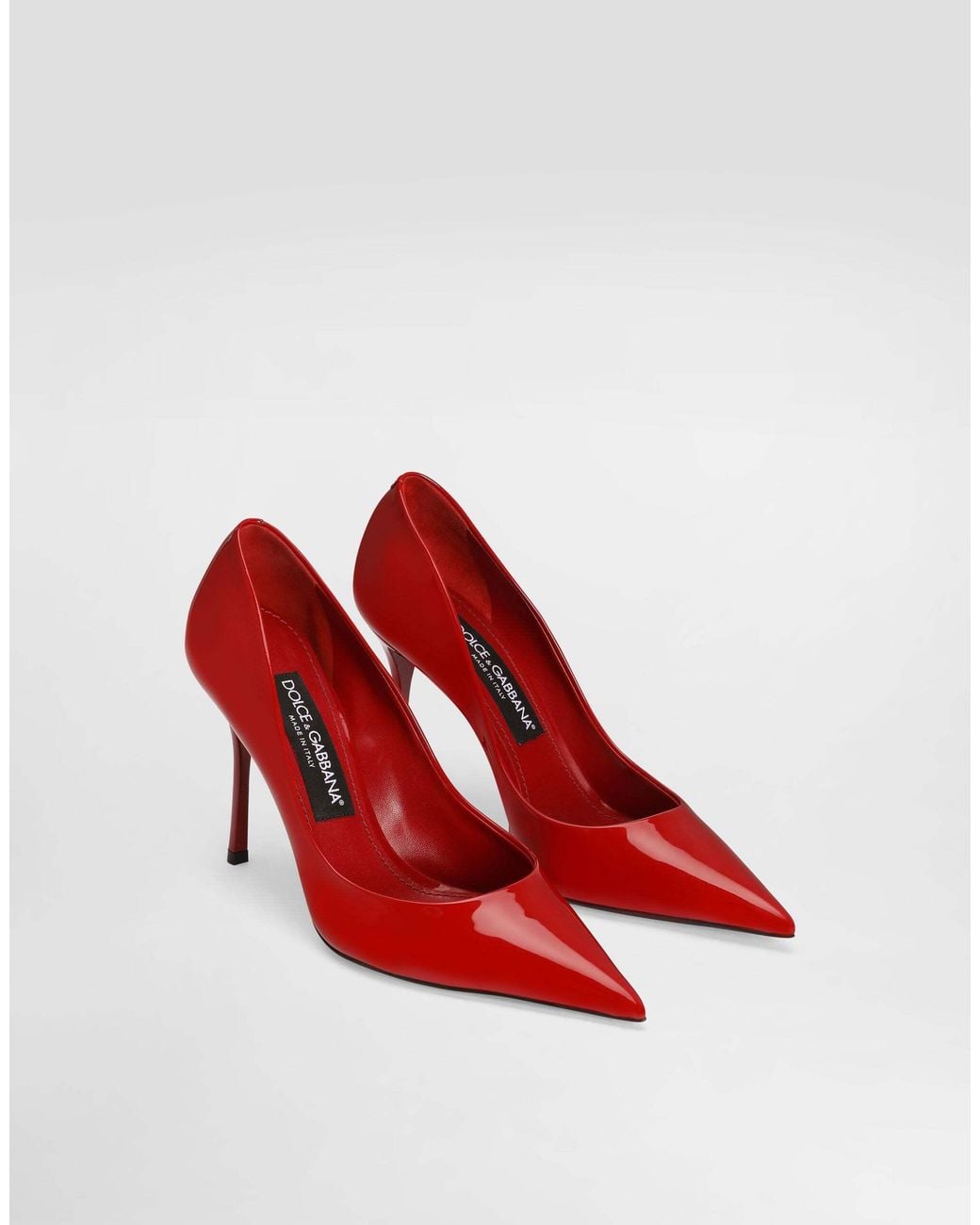 Dolce & Gabbana Red Patent Pointed Heeled Pumps
