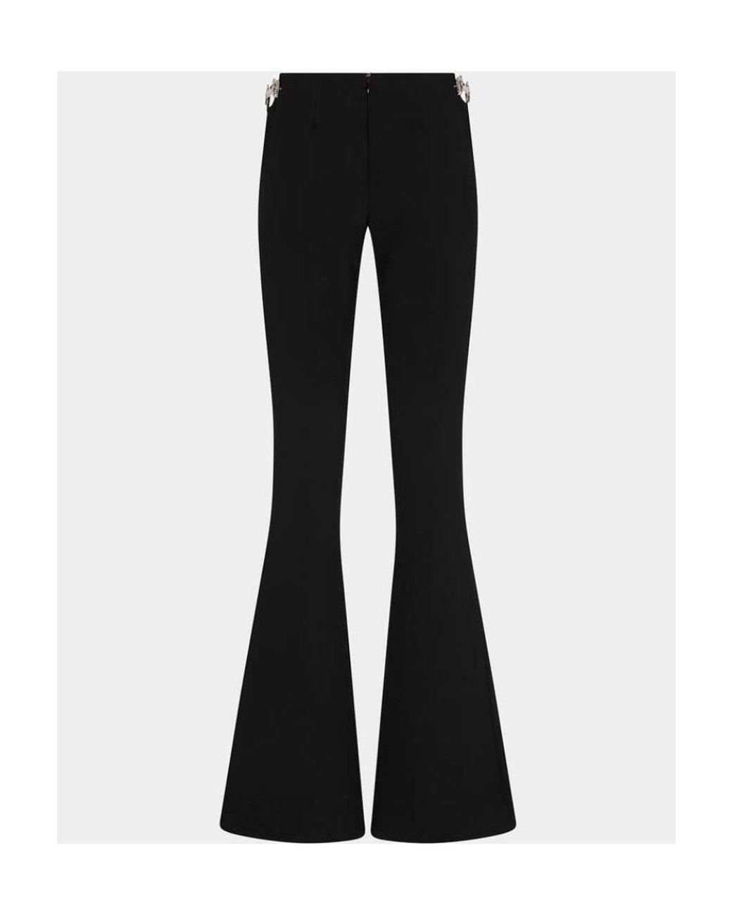 DSquared² Black Logo-Plaque Low-Rise Flared Trousers