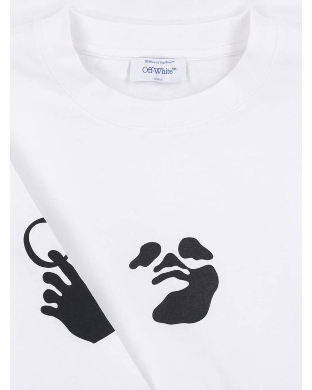 Off-White c/o Virgil Abloh White Swimming Logo Skate Short-Sleeve T-Shirt for men