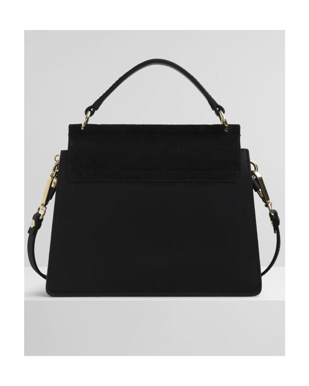 Chloé Black Small Faye Top-Handle Bag