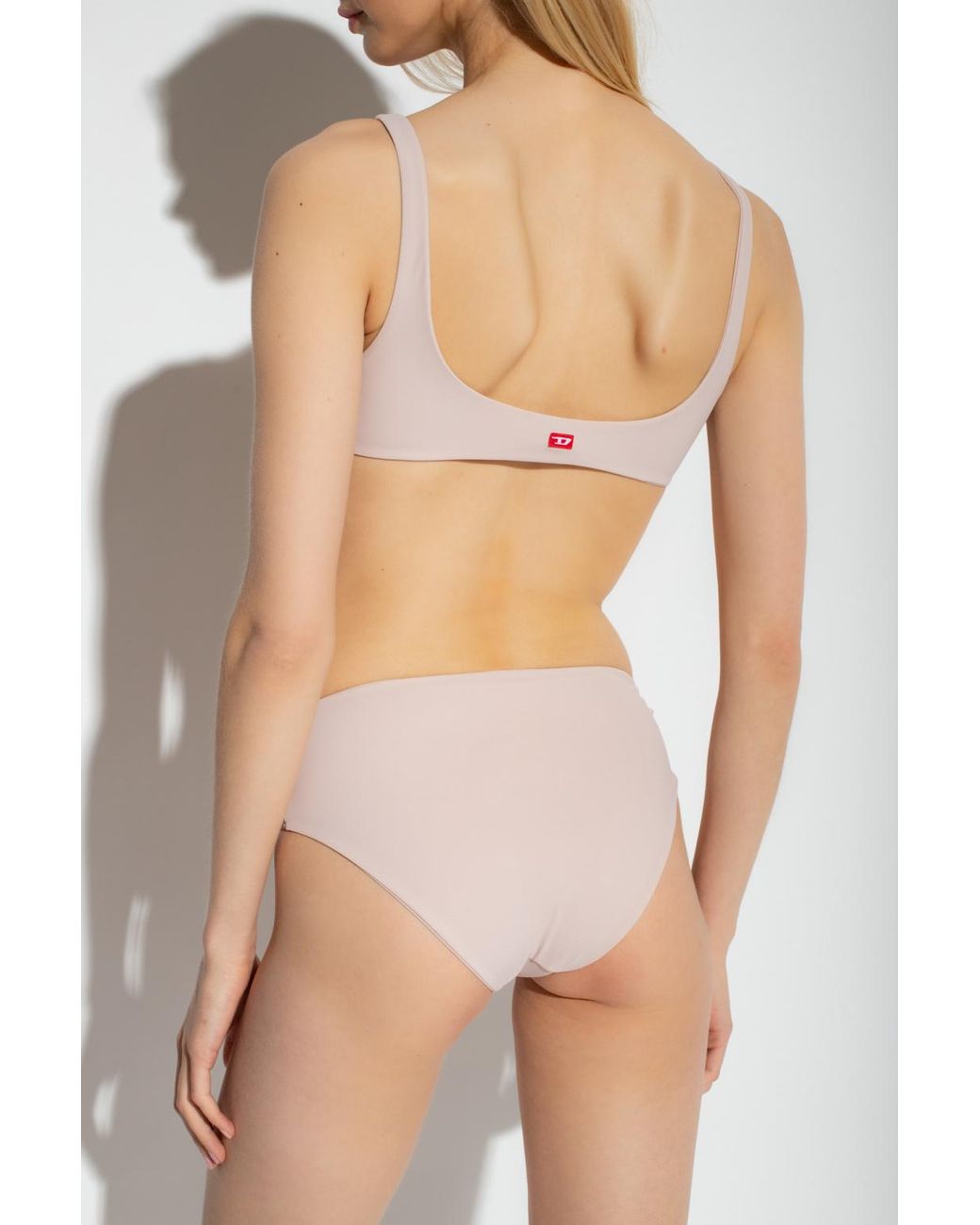 DIESEL Pink Ash Twisted Bikini Bottoms