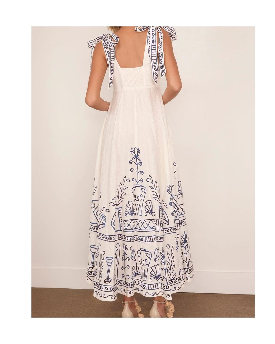 ALÉMAIS White Leela Midi Dress
