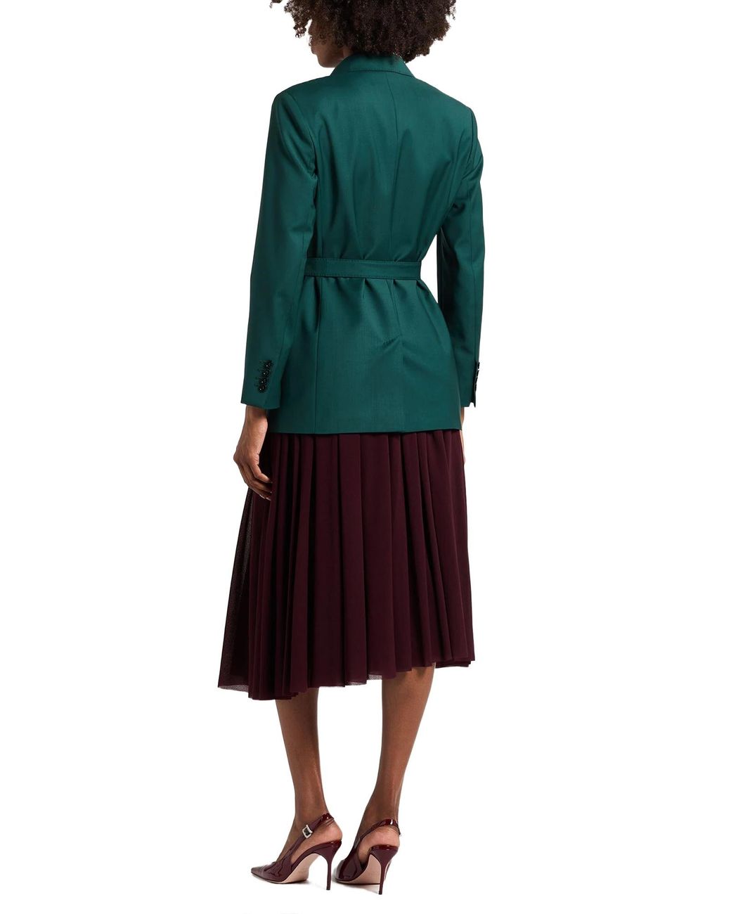 Max Mara Green Minimalist Blazer