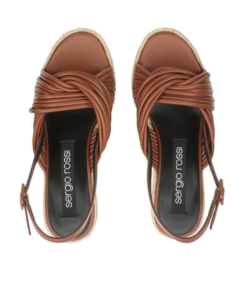 Sergio Rossi Brown Platform High Heel Sandals