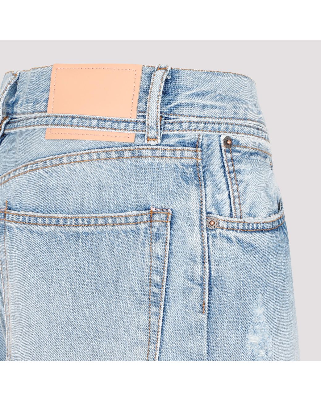 Acne Blue Loose Fit Straight Leg Jeans for men