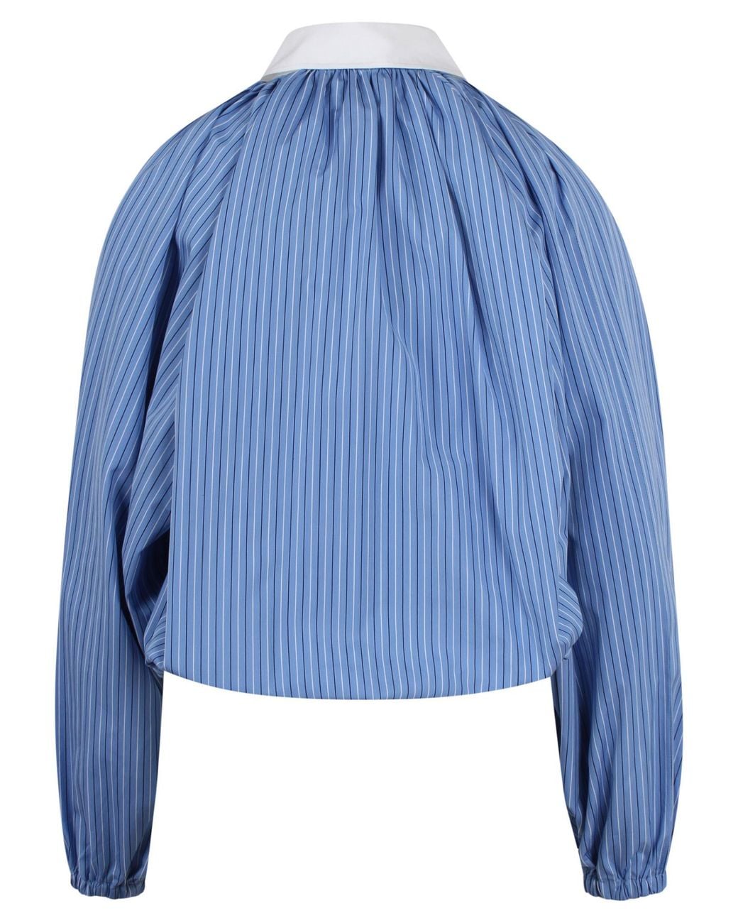 Patou Blue Striped Balloon Sleeve Shirt