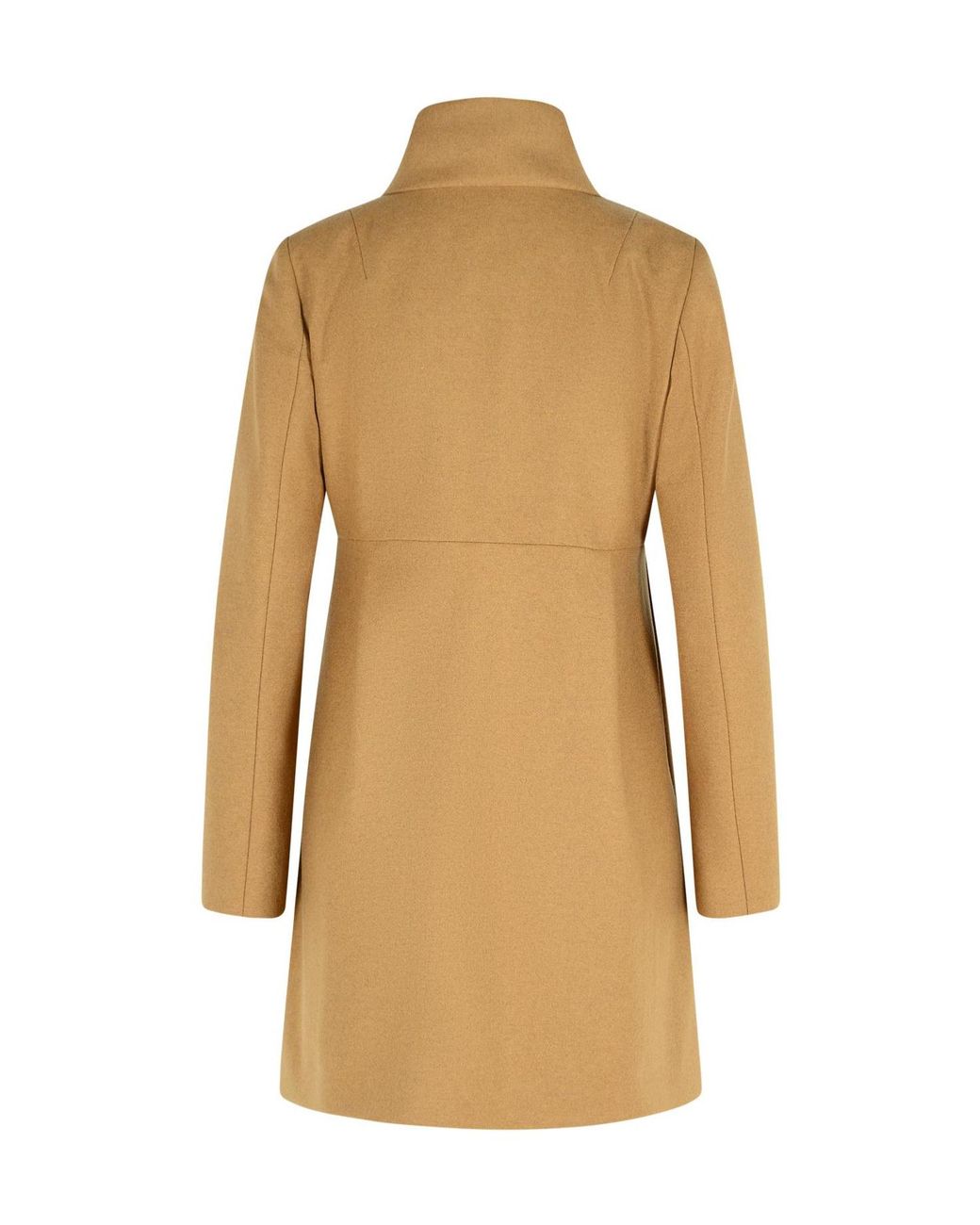 Fay Natural Hook-Closure Wool Coat