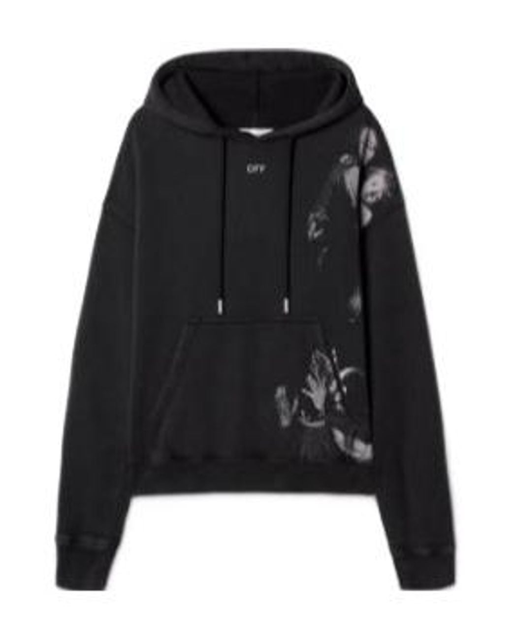 Off-White c/o Virgil Abloh Black Blurred Mary Drawstring Hoodie for men