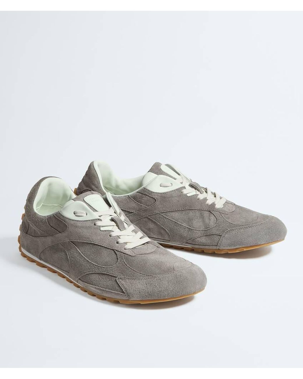 Bottega Veneta Gray Panelled Low-Top Sneakers for men