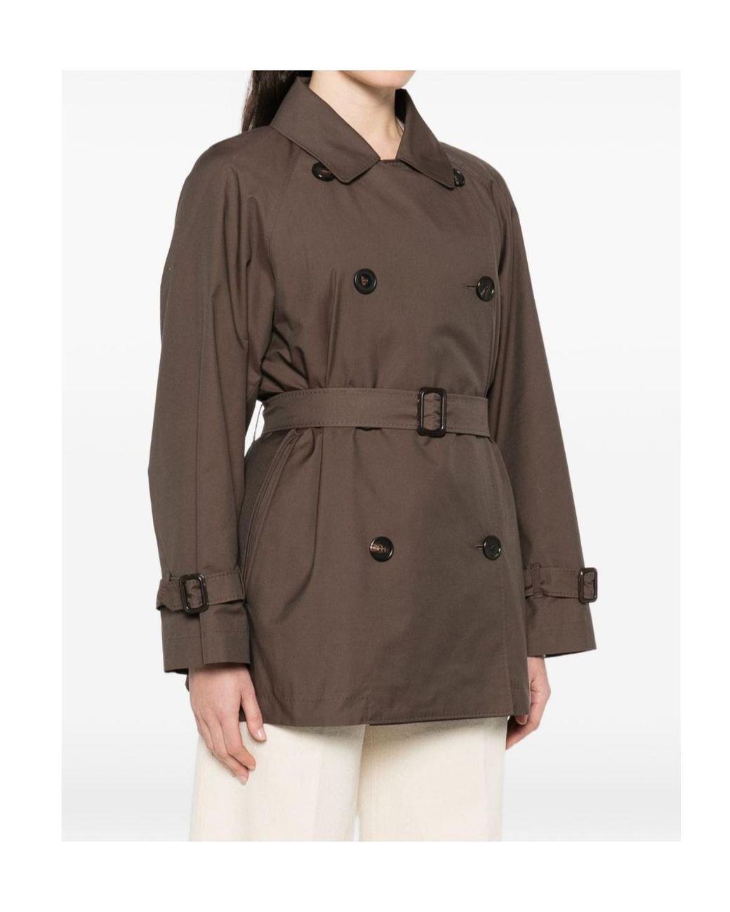Max Mara Brown The Cube Calle Double-Breasted Coat