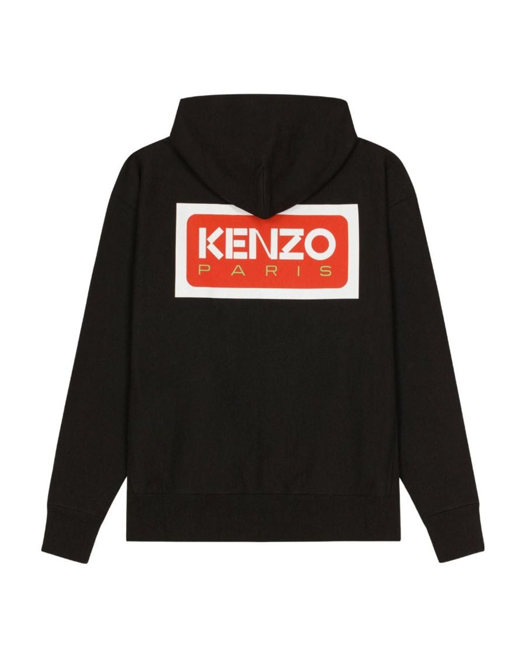 KENZO Black Logo Embroidered Zip-Up Jacket for men