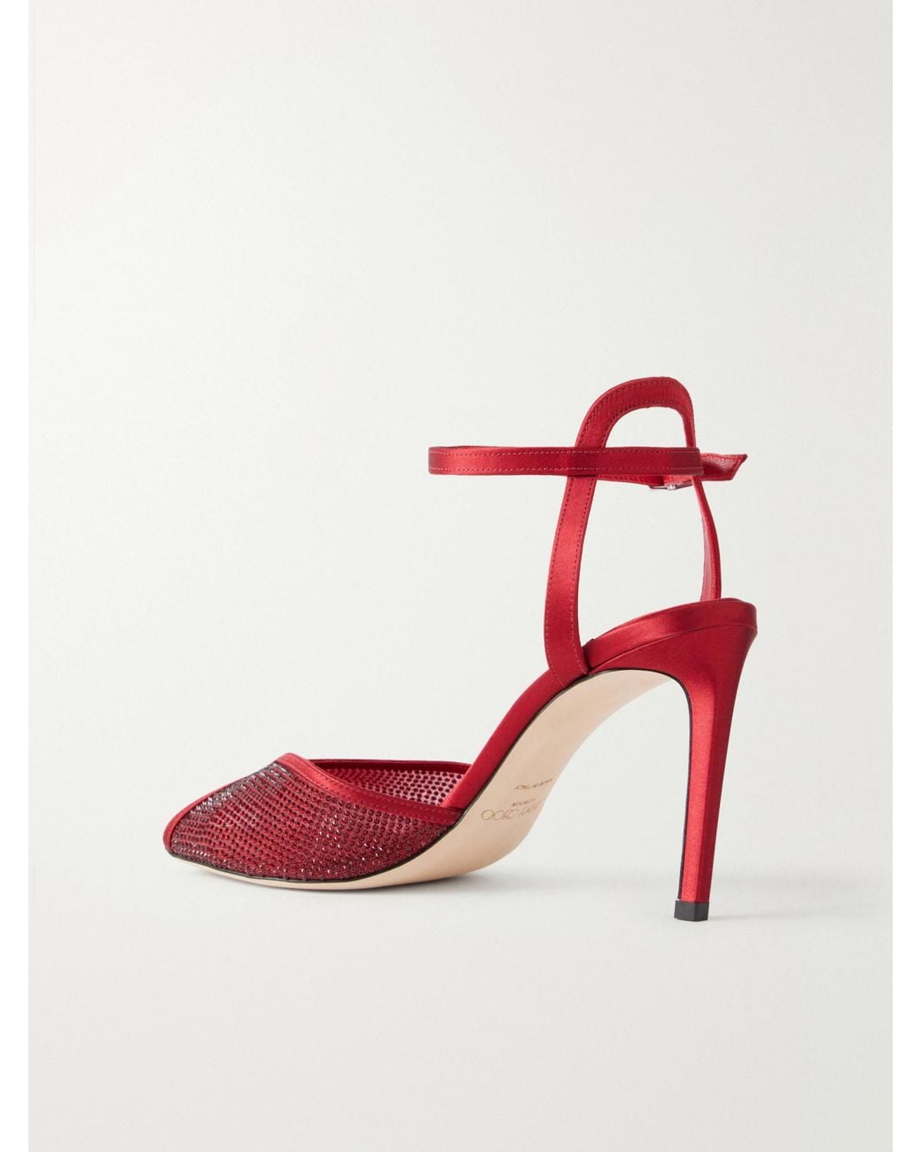 Jimmy Choo Red Glossy High-Heeled Shoes