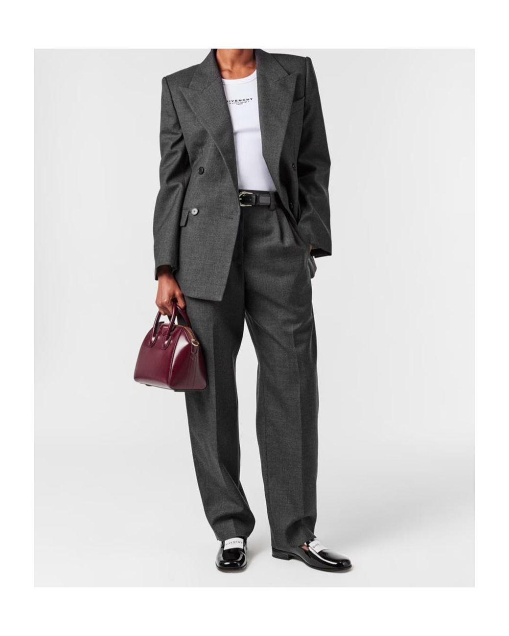 Givenchy Black Double Breasted Wool Long Sleeve Blazer