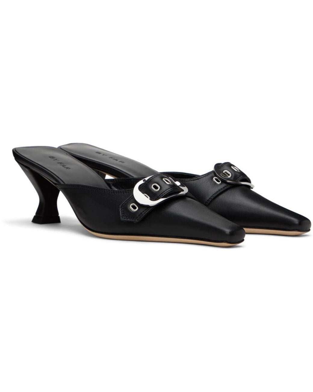 By Far Black Evelyn Slingback Pumps