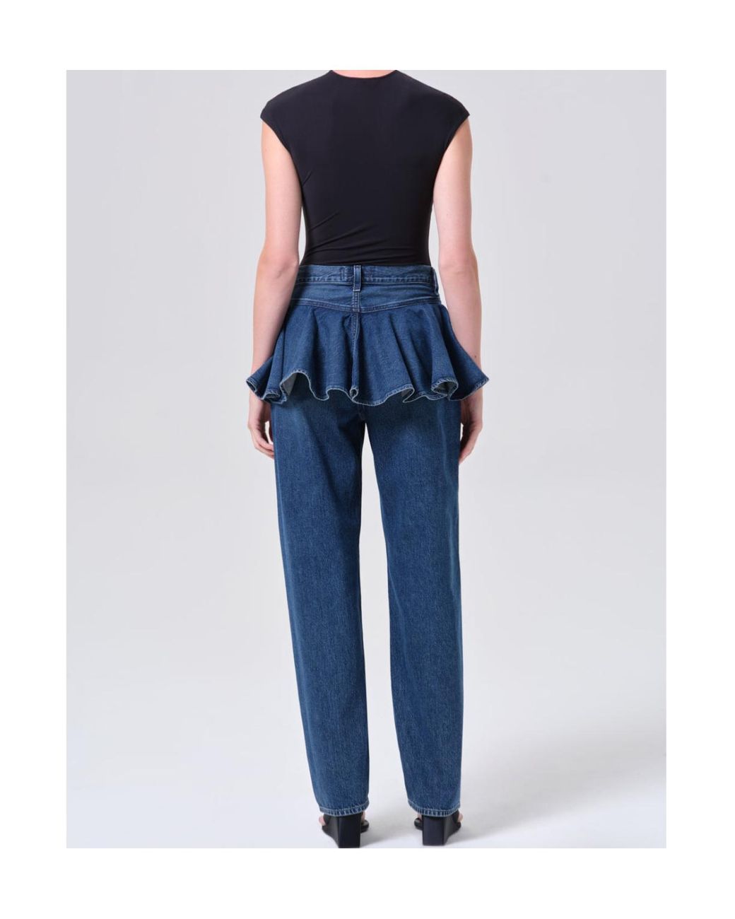 Agolde Blue Peplum Jean (Weightless)
