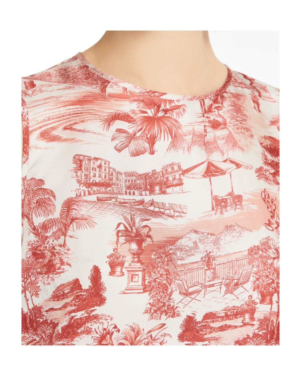 Max Mara Pink Studio Eresia All-Over Printed Top