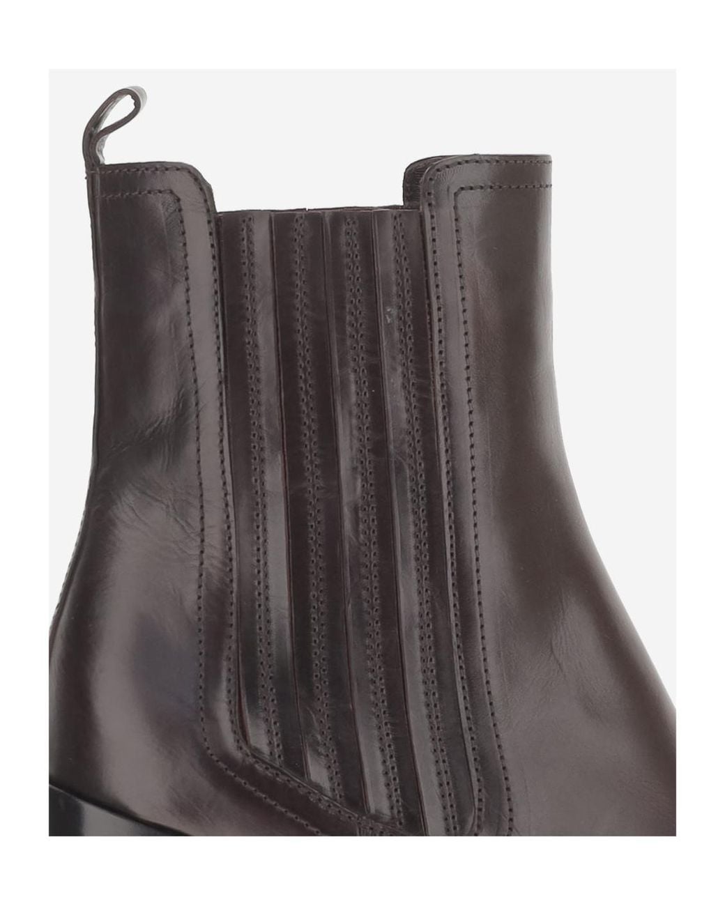 Sartore Brown Block Heel Ankle Boots