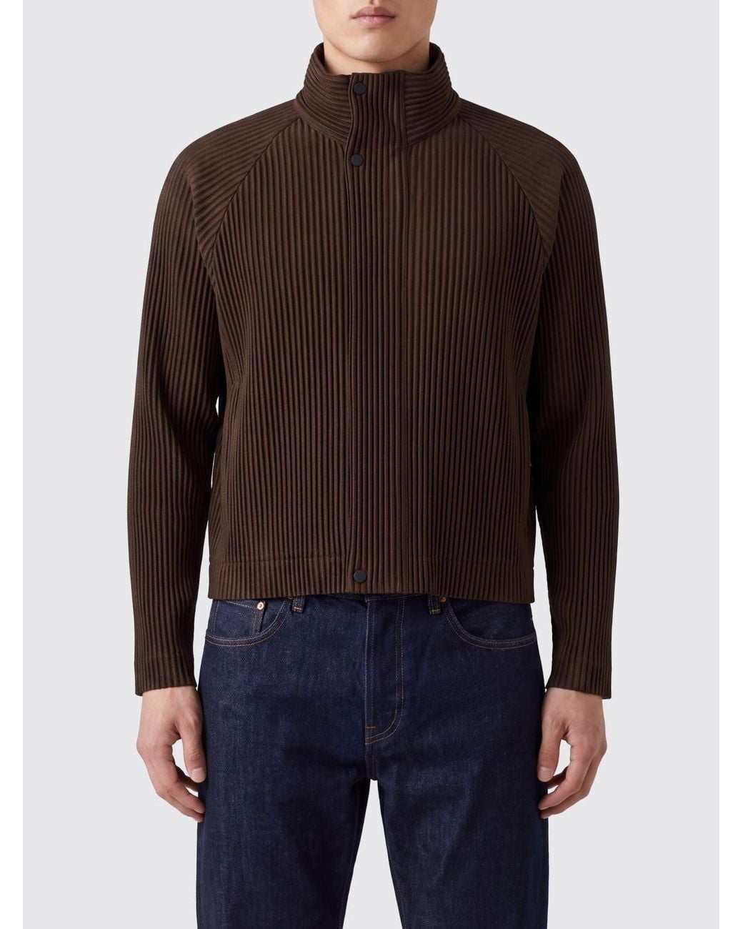 Homme Plissé Issey Miyake Brown Homme Plissé Issey Miyake Tailored Pleats Jacket for men
