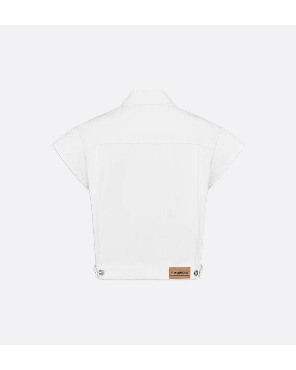Dior White Iviera Jacket With Cap Sleeves