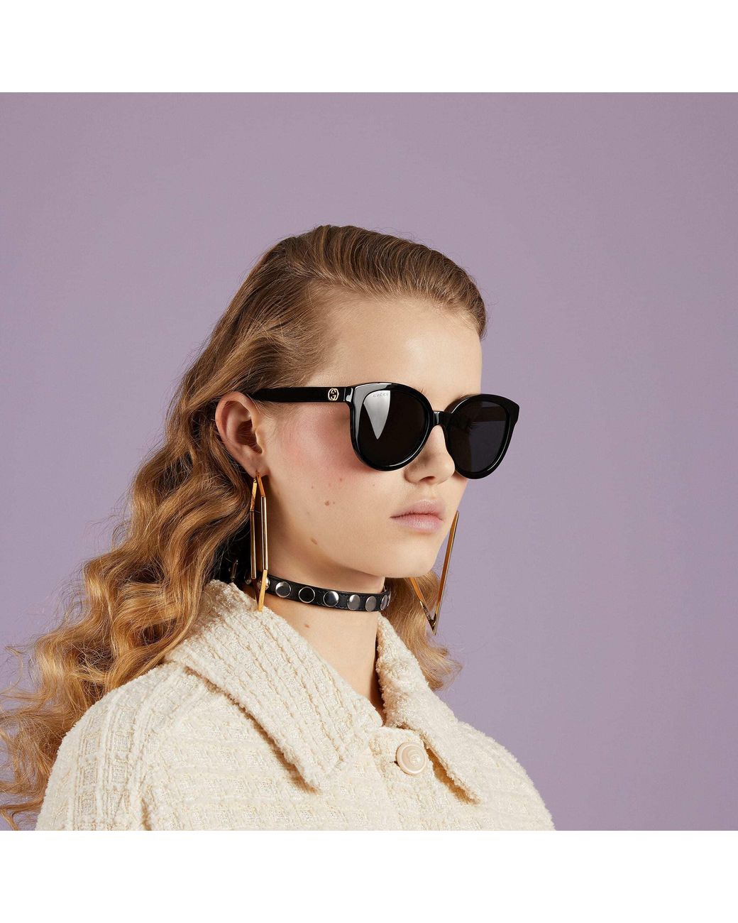 Gucci Blue Cat-Eye Sunglasses