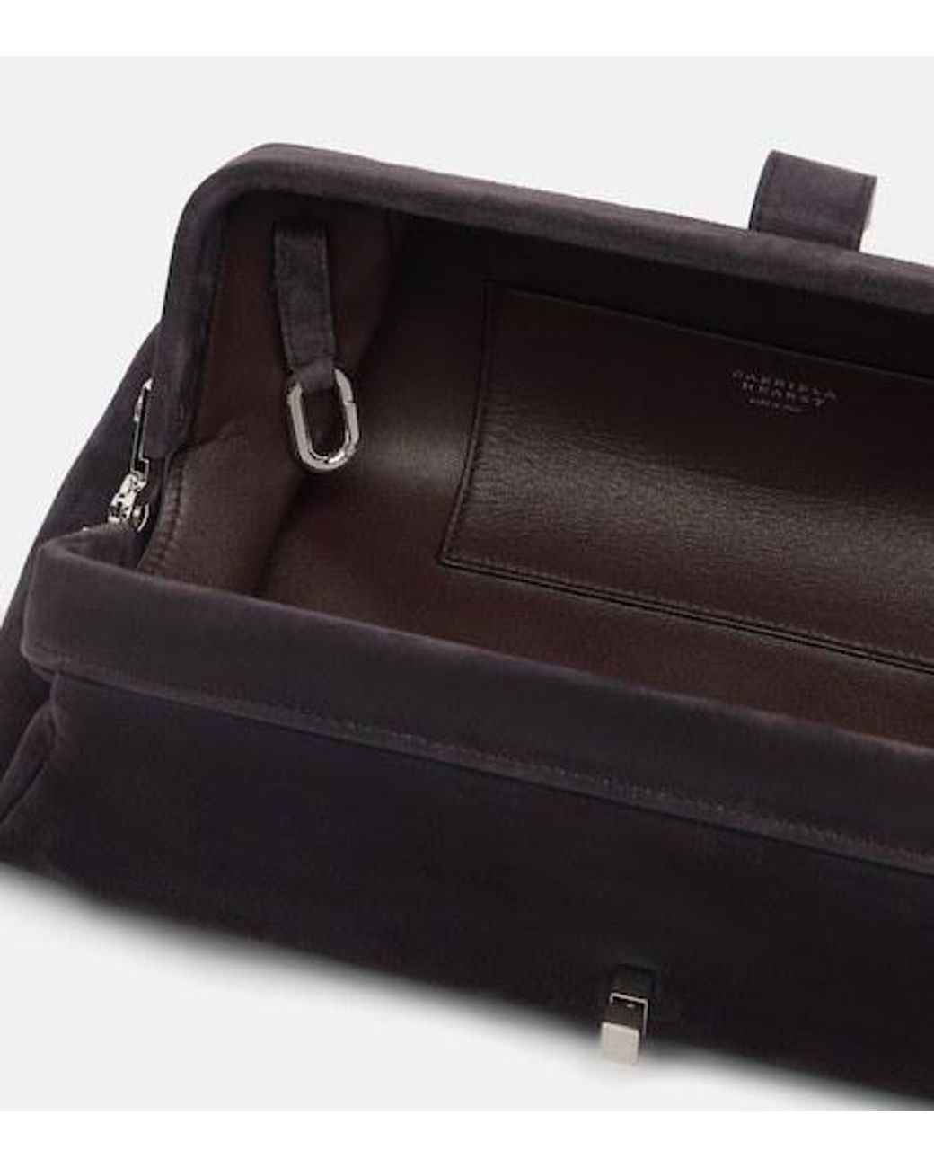 Gabriela Hearst Black Small Suede Shoulder Bag
