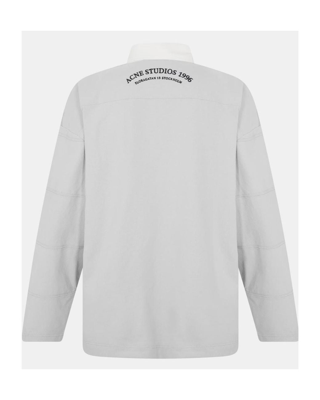 Acne Gray Long-Sleeve Polo Shirt for men