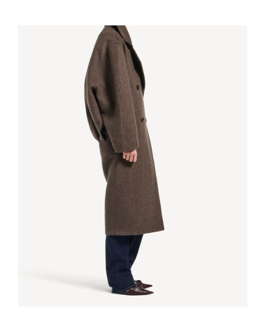 Balenciaga Brown Long Cocoon Coat