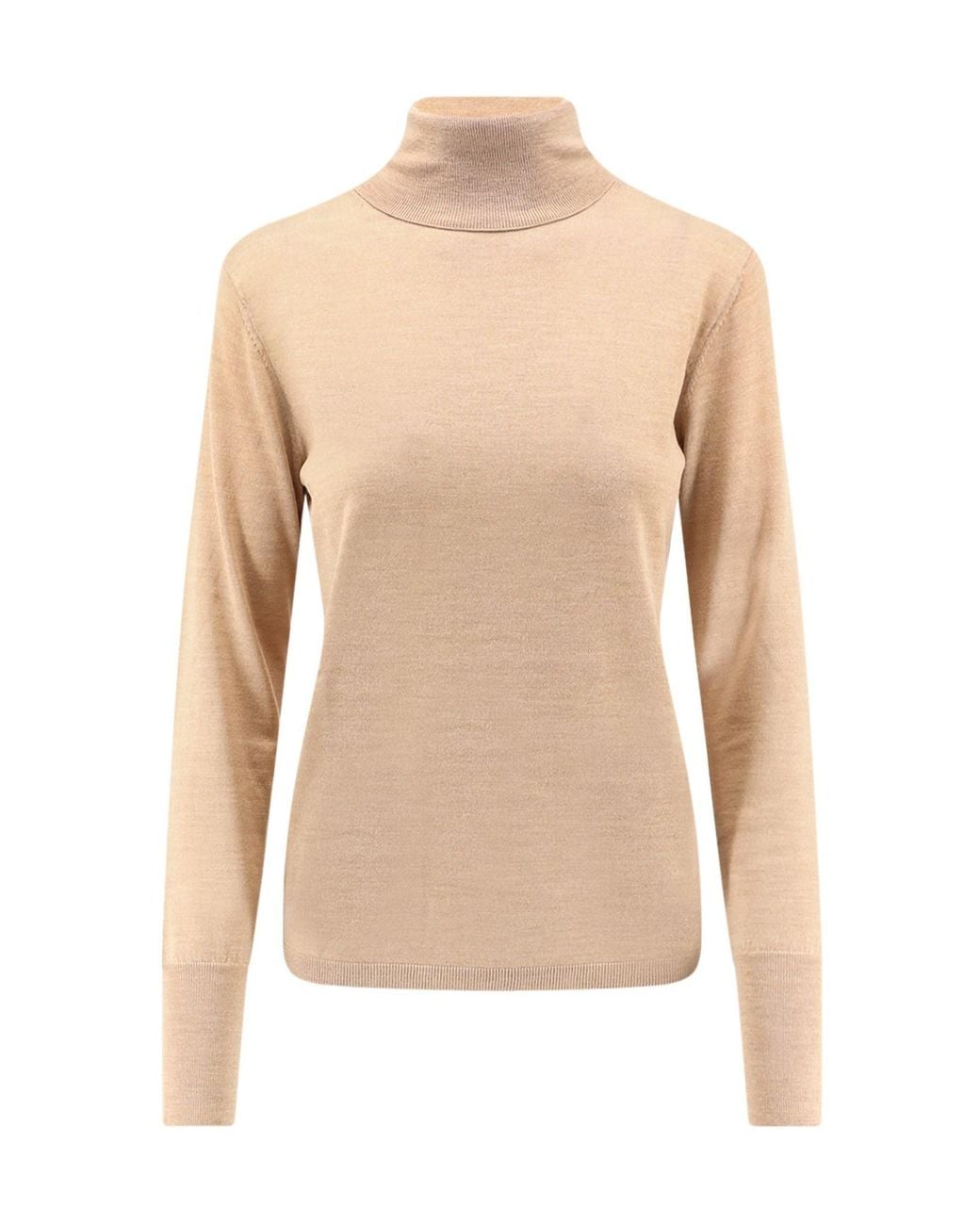 Aspesi Natural Mock-Neck Knitted Sweater