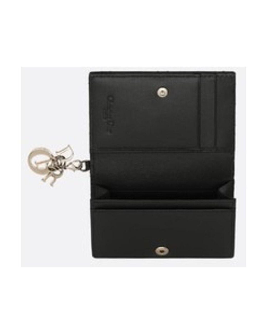 Dior Black Lady Bloom Card Holder