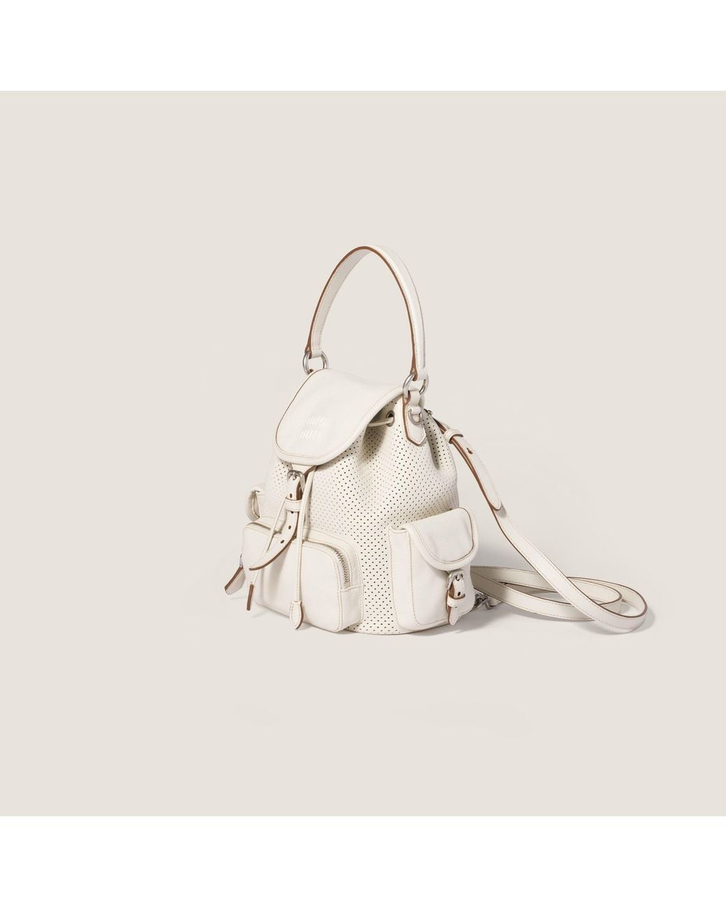 Miu Miu Natural Leather Backpack