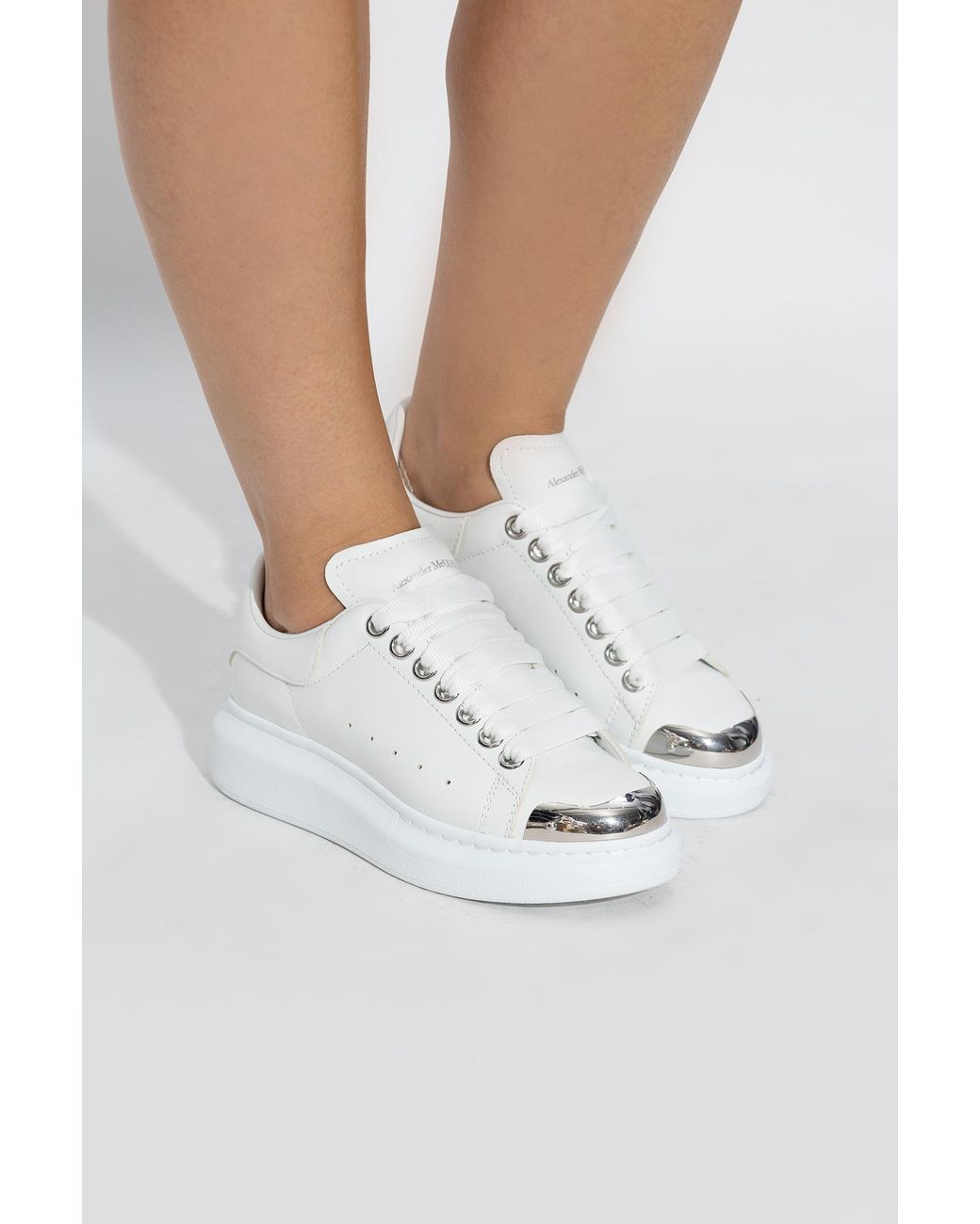 McQueen White Oversized Low-Top Sneakers